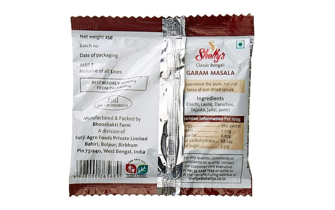 Shelly's Classice Bengali Garam Masala   Pack  25 grams